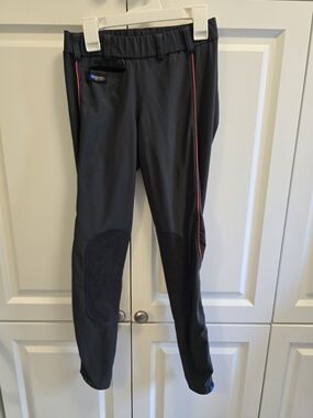 Irideon Cadence Riding Tights Women's Small Tall ST Knee Patch Breeches Grey